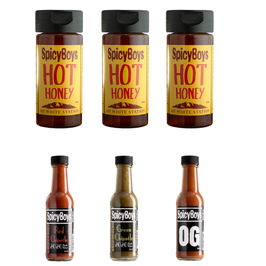 3 Hot Honey 3 Hot Sauces